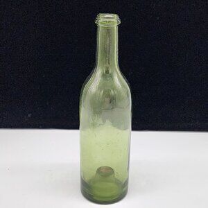 Vintage Ricard Green Glass Wine Bottle 10"